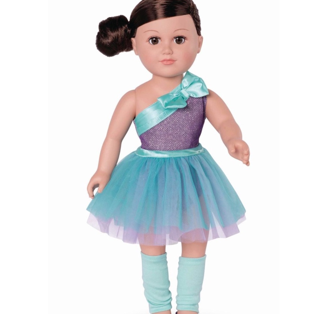 NWT My Life As 18” Ballerina Purple and Blue Dance-Themed Dolls Brunette